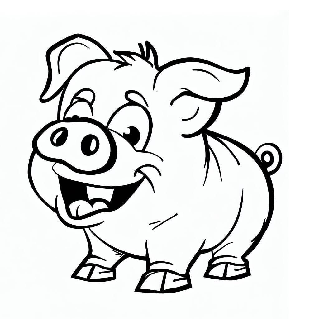 Coloriage gratuit Cochon #191155 de la collection Animaux à imprimer