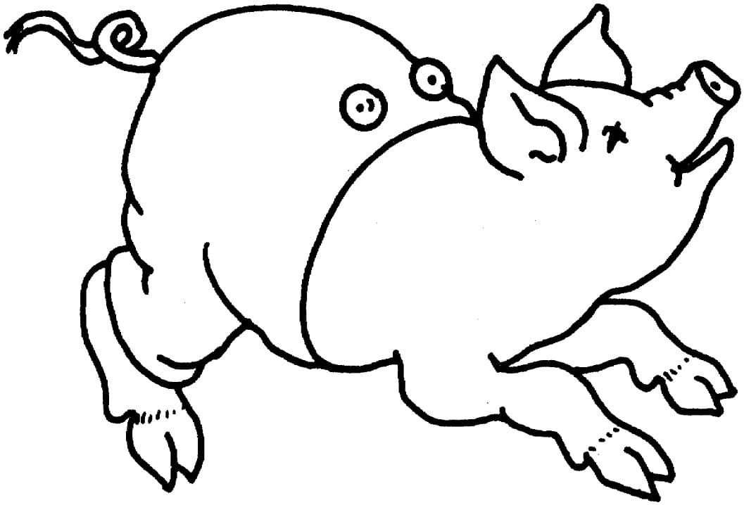 Joli coloriage Cochon #191181 de la collection Animaux, prêt à imprimer pour petits et grands Joli coloriage Cochon #191181 de la collection Animaux, prêt à imprimer pour petits et grands