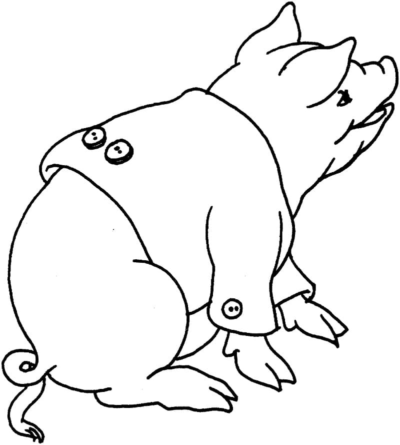 Page de coloriage Cochon #191182, collection Animaux, à imprimer et colorier