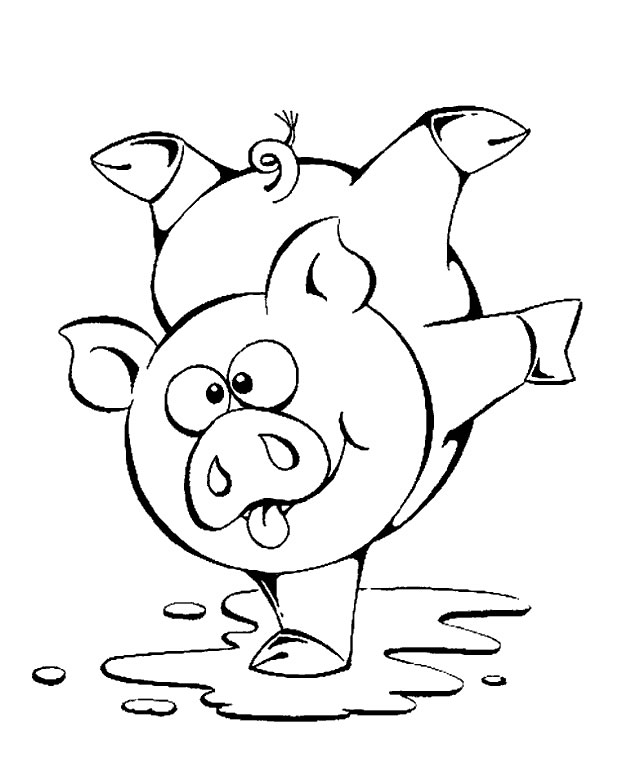 Dessin à colorier: Cochon (Animaux) #3627 - Coloriages à Imprimer Gratuits