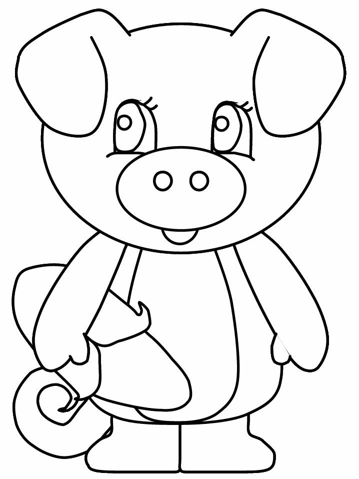 Dessin à colorier: Cochon (Animaux) #3628 - Coloriages à Imprimer Gratuits