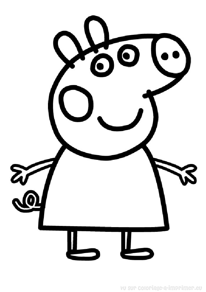 Dessin à colorier: Cochon (Animaux) #3641 - Coloriages à Imprimer Gratuits