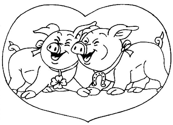 Dessin à colorier: Cochon (Animaux) #3654 - Coloriages à Imprimer Gratuits
