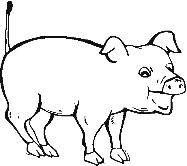 Dessin à colorier: Cochon (Animaux) #3657 - Coloriages à Imprimer Gratuits