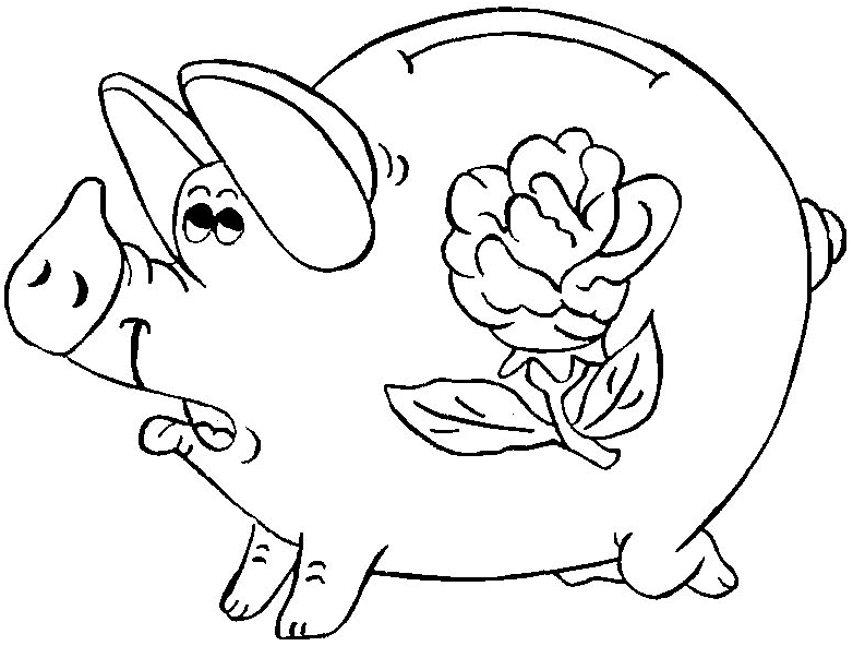 Dessin à colorier: Cochon (Animaux) #3663 - Coloriages à Imprimer Gratuits