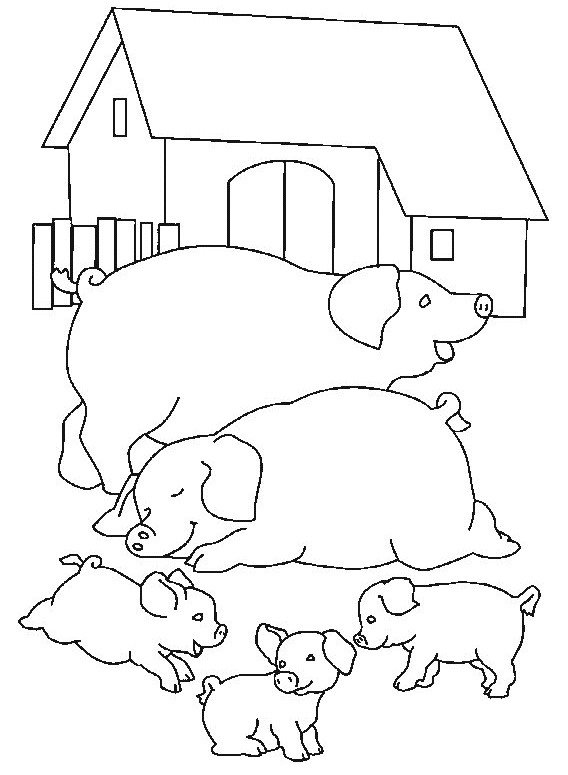 Dessin à colorier: Cochon (Animaux) #3675 - Coloriages à Imprimer Gratuits