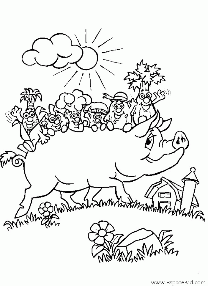 Dessin à colorier: Cochon (Animaux) #3707 - Coloriages à Imprimer Gratuits