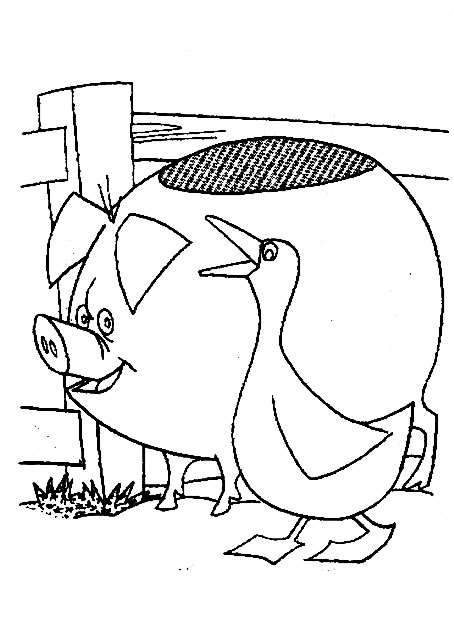 Dessin à colorier: Cochon (Animaux) #3711 - Coloriages à Imprimer Gratuits