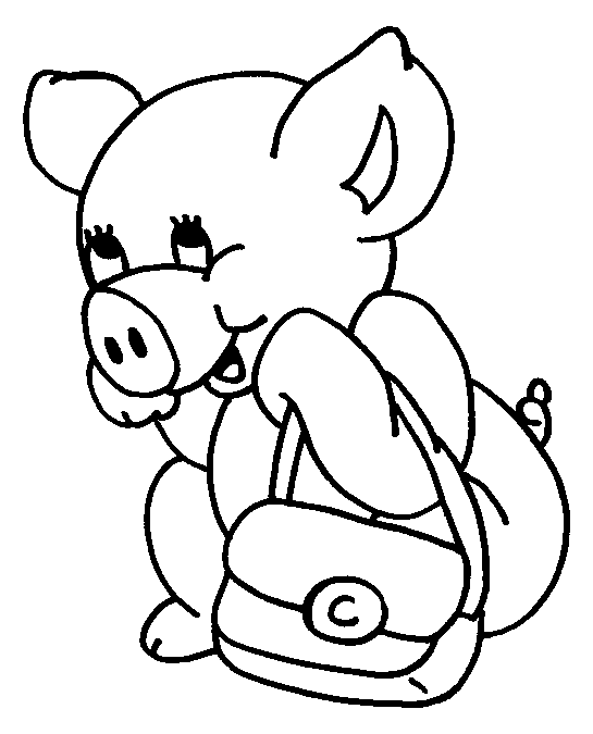 Dessin à colorier: Cochon (Animaux) #3723 - Coloriages à Imprimer Gratuits