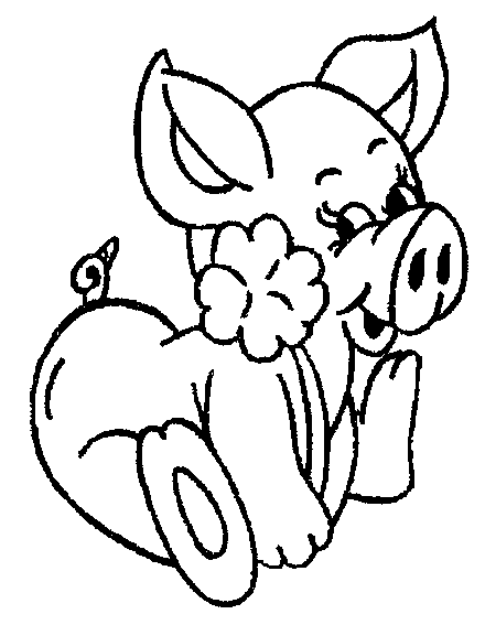 Dessin à colorier: Cochon (Animaux) #3736 - Coloriages à Imprimer Gratuits