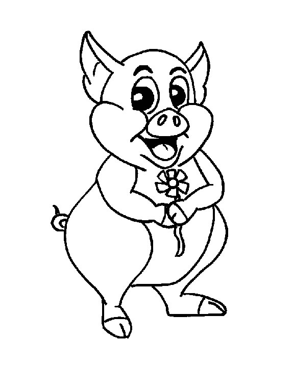 Dessin à colorier: Cochon (Animaux) #3748 - Coloriages à Imprimer Gratuits