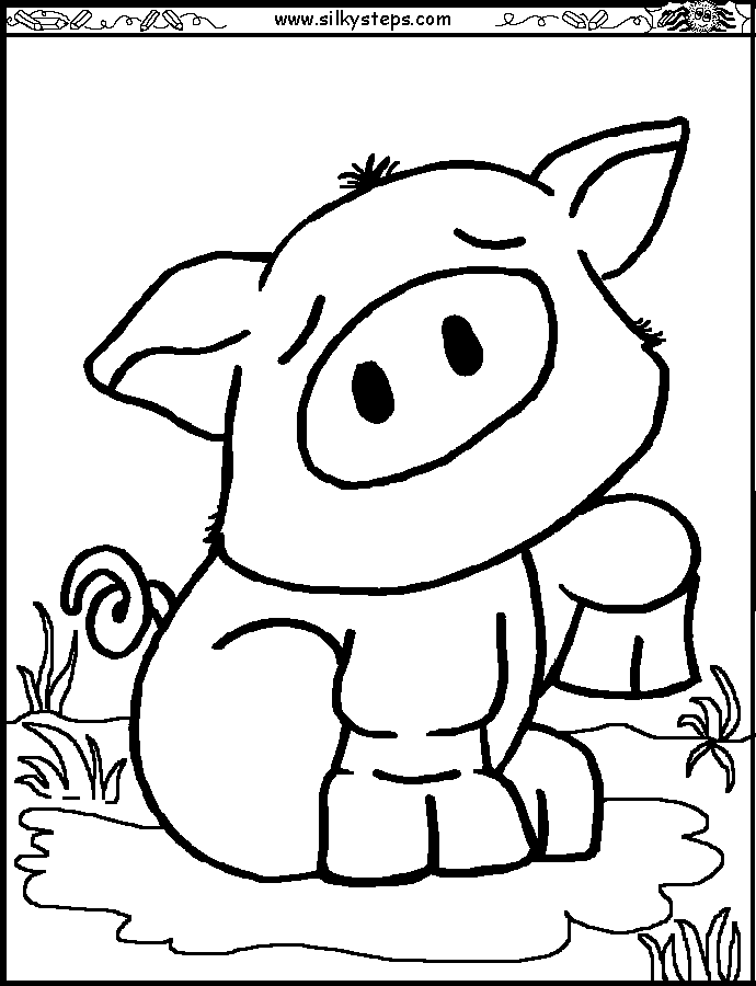 Dessin à colorier: Cochon (Animaux) #3749 - Coloriages à Imprimer Gratuits