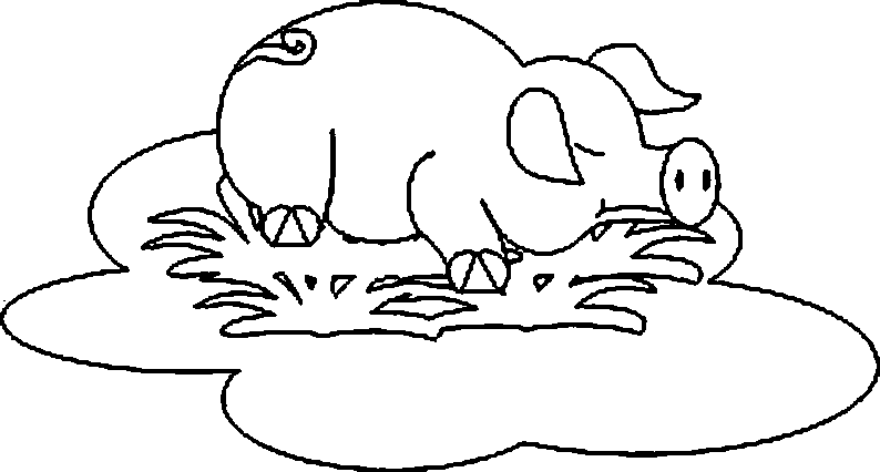 Dessin à colorier: Cochon (Animaux) #3760 - Coloriages à Imprimer Gratuits