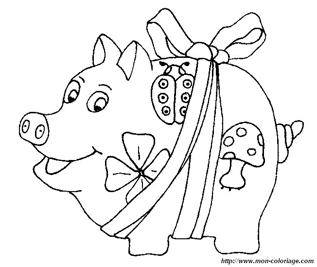 Dessin à colorier: Cochon (Animaux) #3781 - Coloriages à Imprimer Gratuits