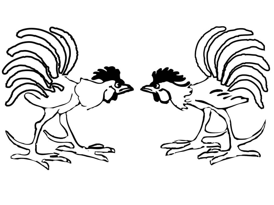 Coloriage gratuit Coq #207151 de la collection Animaux à imprimer