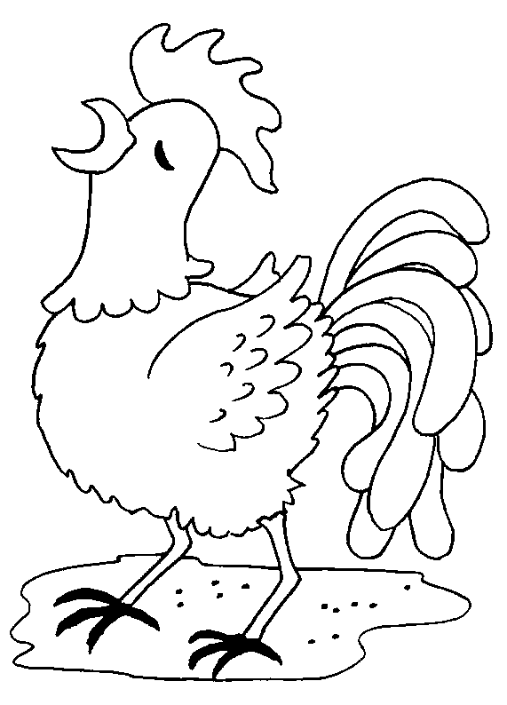 Dessin à colorier: Coq (Animaux) #4161 - Coloriages à Imprimer Gratuits