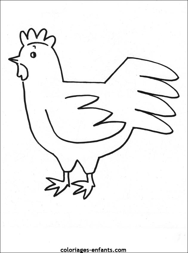 Dessin à colorier: Coq (Animaux) #4163 - Coloriages à Imprimer Gratuits