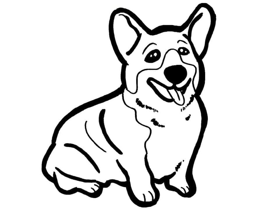 Coloriage gratuit pour enfants et adultes Corgi #220755, collection Animaux