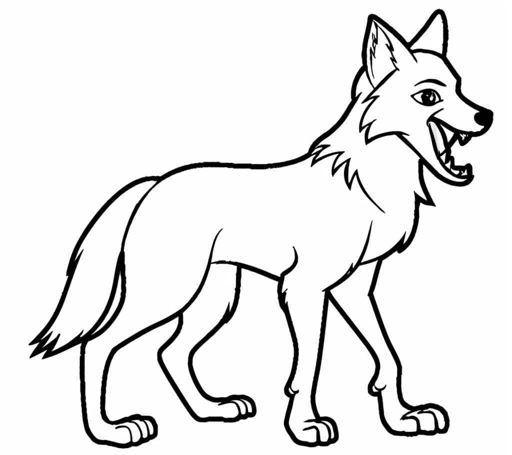 Coloriage gratuit Coyote #207085 de la collection Animaux à imprimer