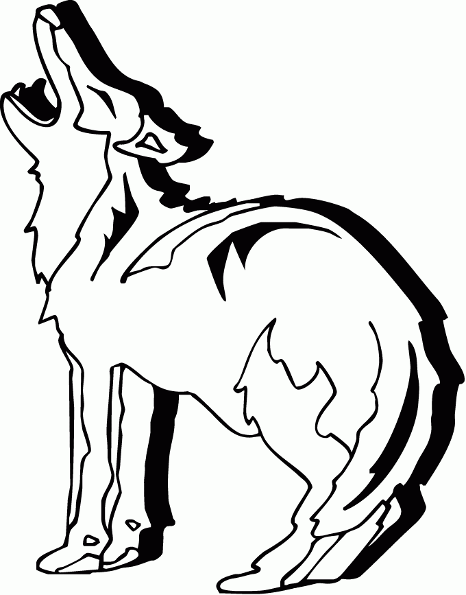 Dessin à colorier: Coyote (Animaux) #4505 - Coloriages à Imprimer Gratuits