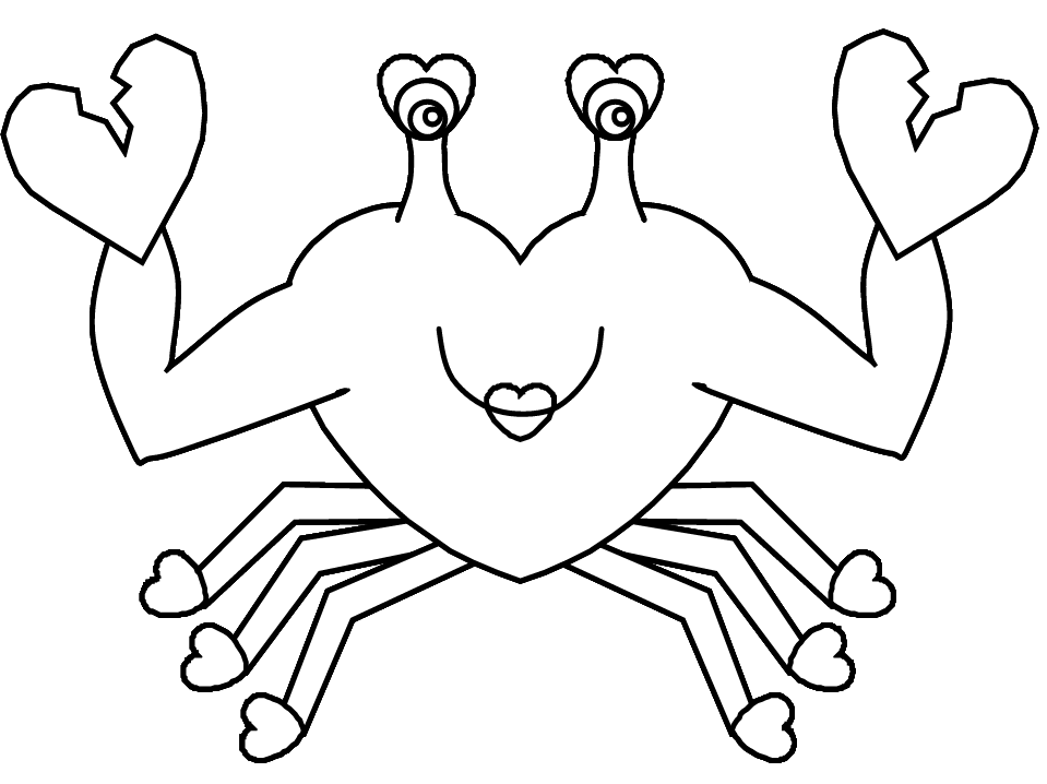 Dessin à colorier: Crabe (Animaux) #4625 - Coloriages à Imprimer Gratuits