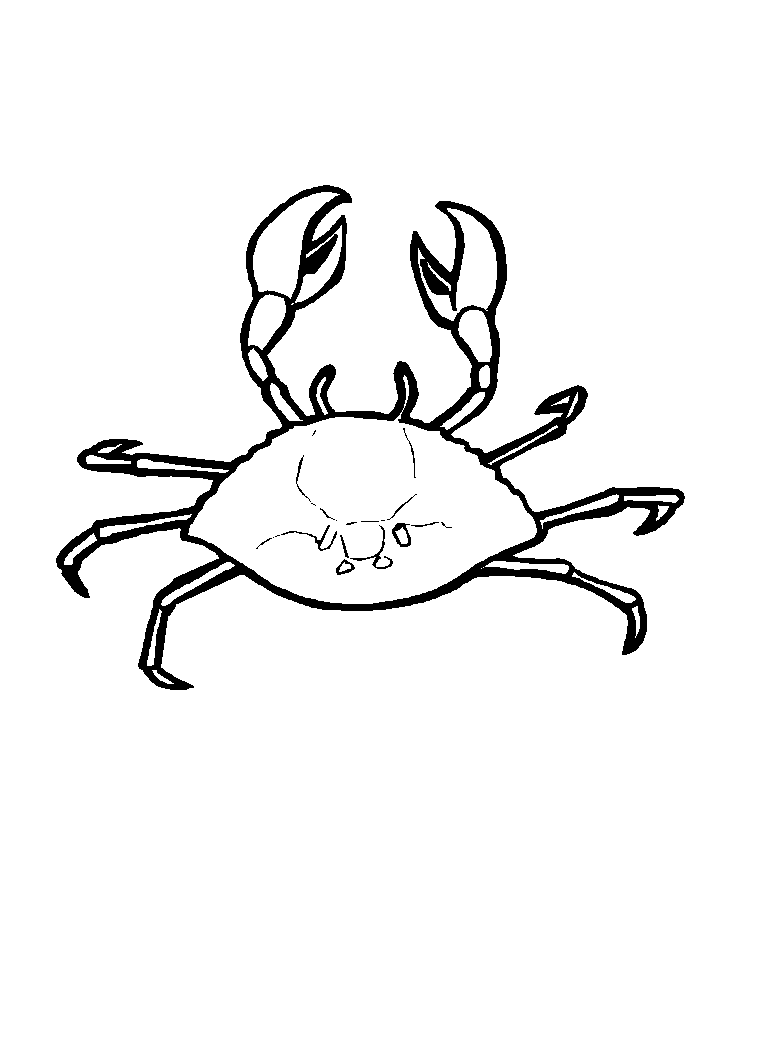 Dessin à colorier: Crabe (Animaux) #4628 - Coloriages à Imprimer Gratuits