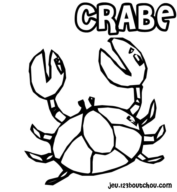 Dessin à colorier: Crabe (Animaux) #4636 - Coloriages à Imprimer Gratuits