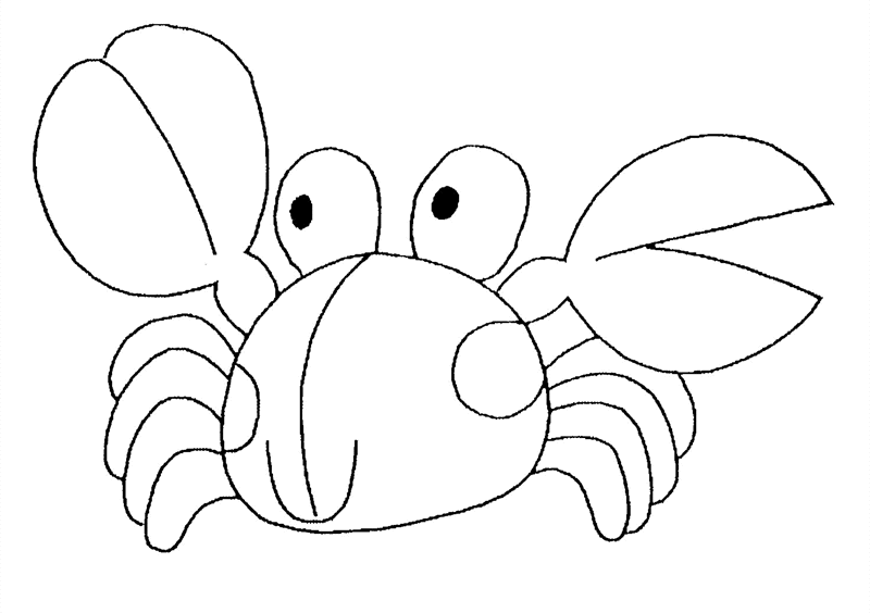 Dessin à colorier: Crabe (Animaux) #4643 - Coloriages à Imprimer Gratuits