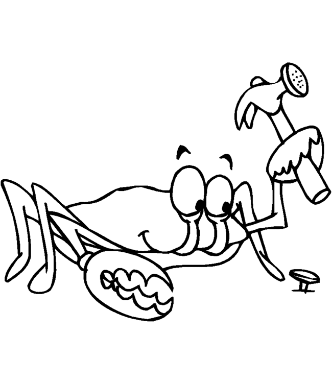Dessin à colorier: Crabe (Animaux) #4652 - Coloriages à Imprimer Gratuits