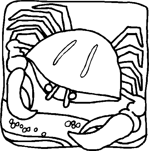 Dessin à colorier: Crabe (Animaux) #4666 - Coloriages à Imprimer Gratuits