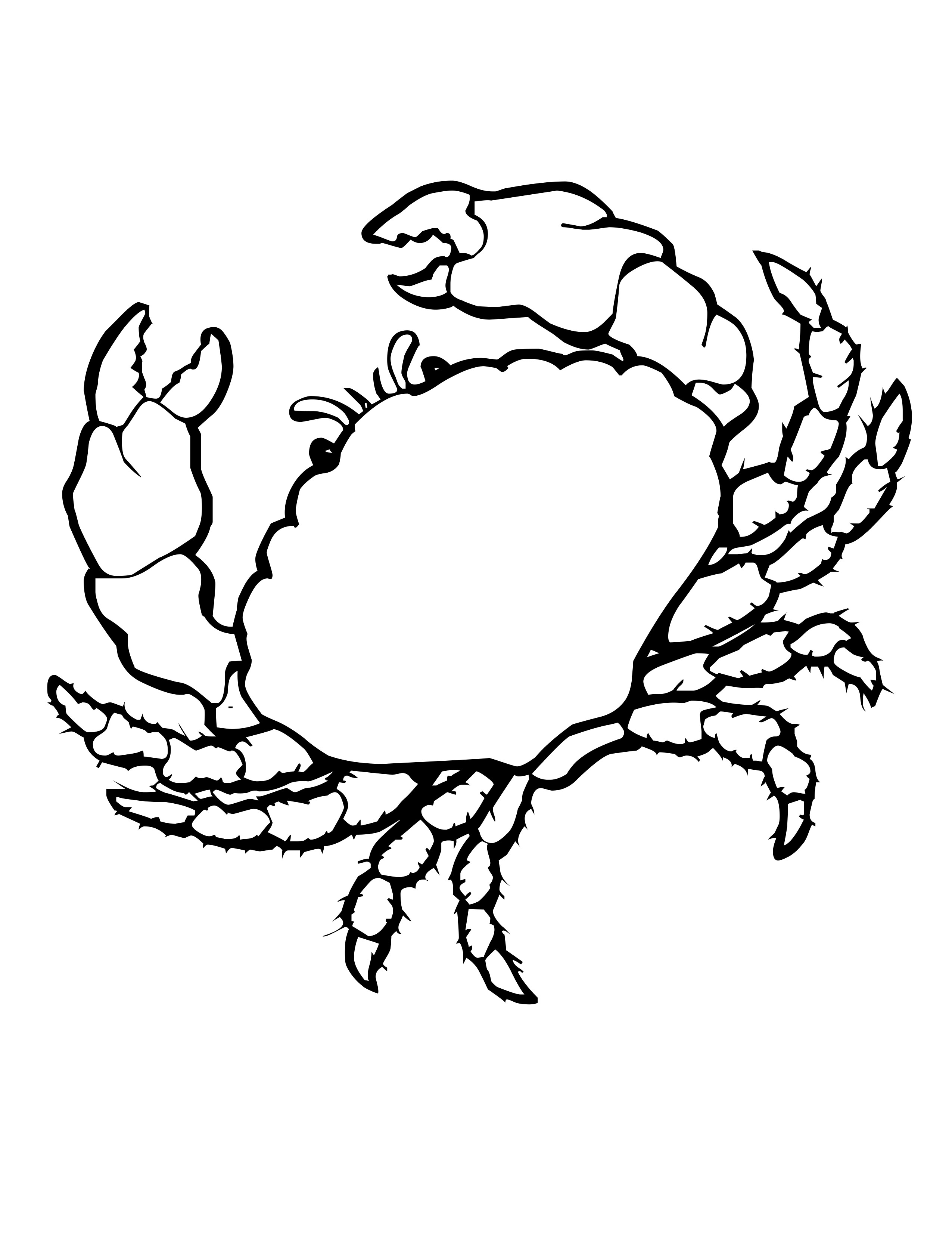 Dessin à colorier: Crabe (Animaux) #4674 - Coloriages à Imprimer Gratuits
