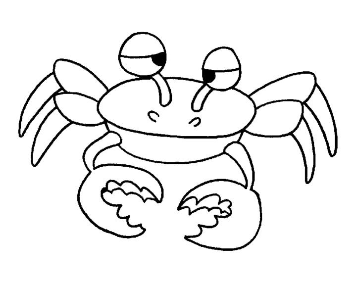 Dessin à colorier: Crabe (Animaux) #4678 - Coloriages à Imprimer Gratuits