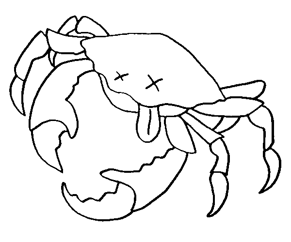 Dessin à colorier: Crabe (Animaux) #4721 - Coloriages à Imprimer Gratuits