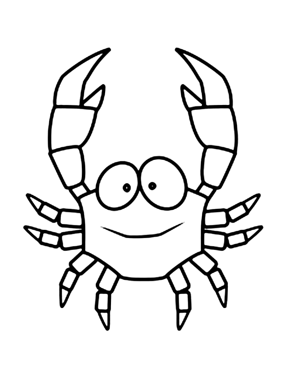 Dessin à colorier: Crabe (Animaux) #4752 - Coloriages à Imprimer Gratuits