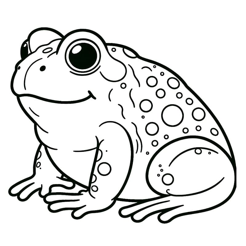 Dessin à colorier: Crapaud (Animaux) #218496 - Coloriages à Imprimer Gratuits