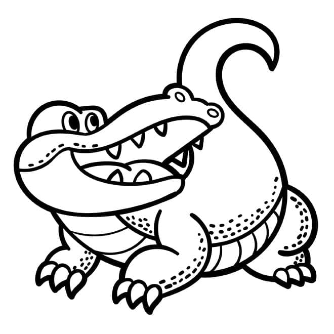 Coloriage à imprimer Crocodile #179012 de la série Animaux, gratuit pour enfants et adultes