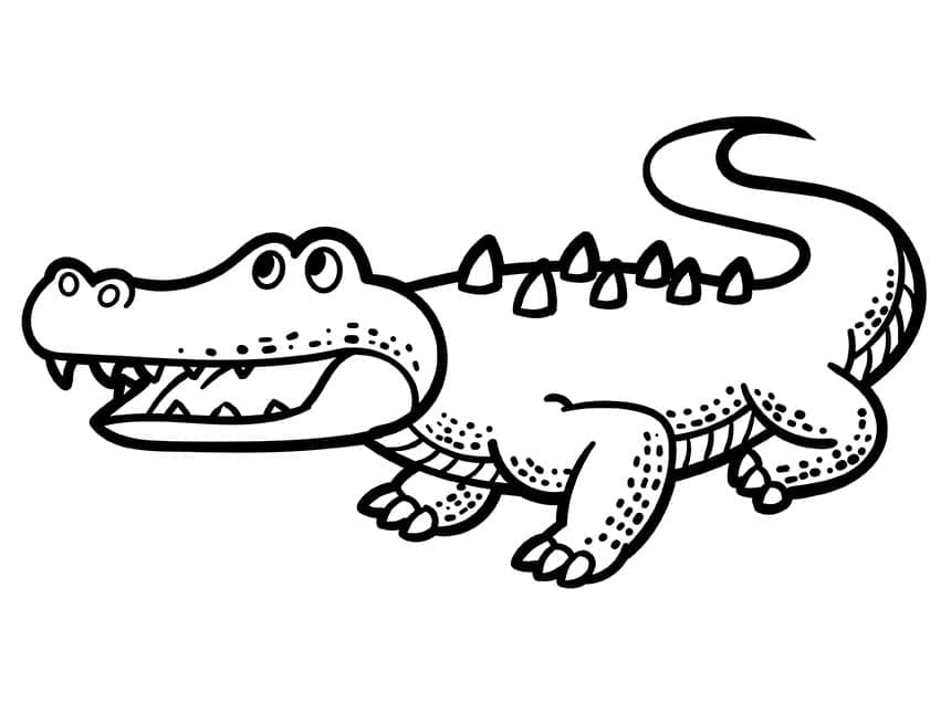 Dessin à colorier Crocodile #179023 issu de la collection Animaux, prêt à imprimer