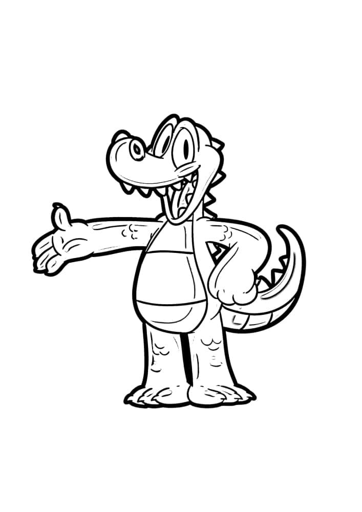 Coloriage gratuit pour enfants et adultes Crocodile #217068, collection Animaux