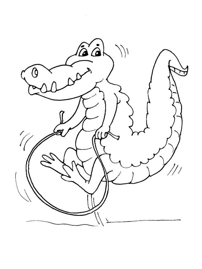 Dessin à colorier: Crocodile (Animaux) #4809 - Coloriages à Imprimer Gratuits