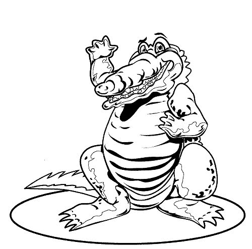 Dessin à colorier: Crocodile (Animaux) #4814 - Coloriages à Imprimer Gratuits