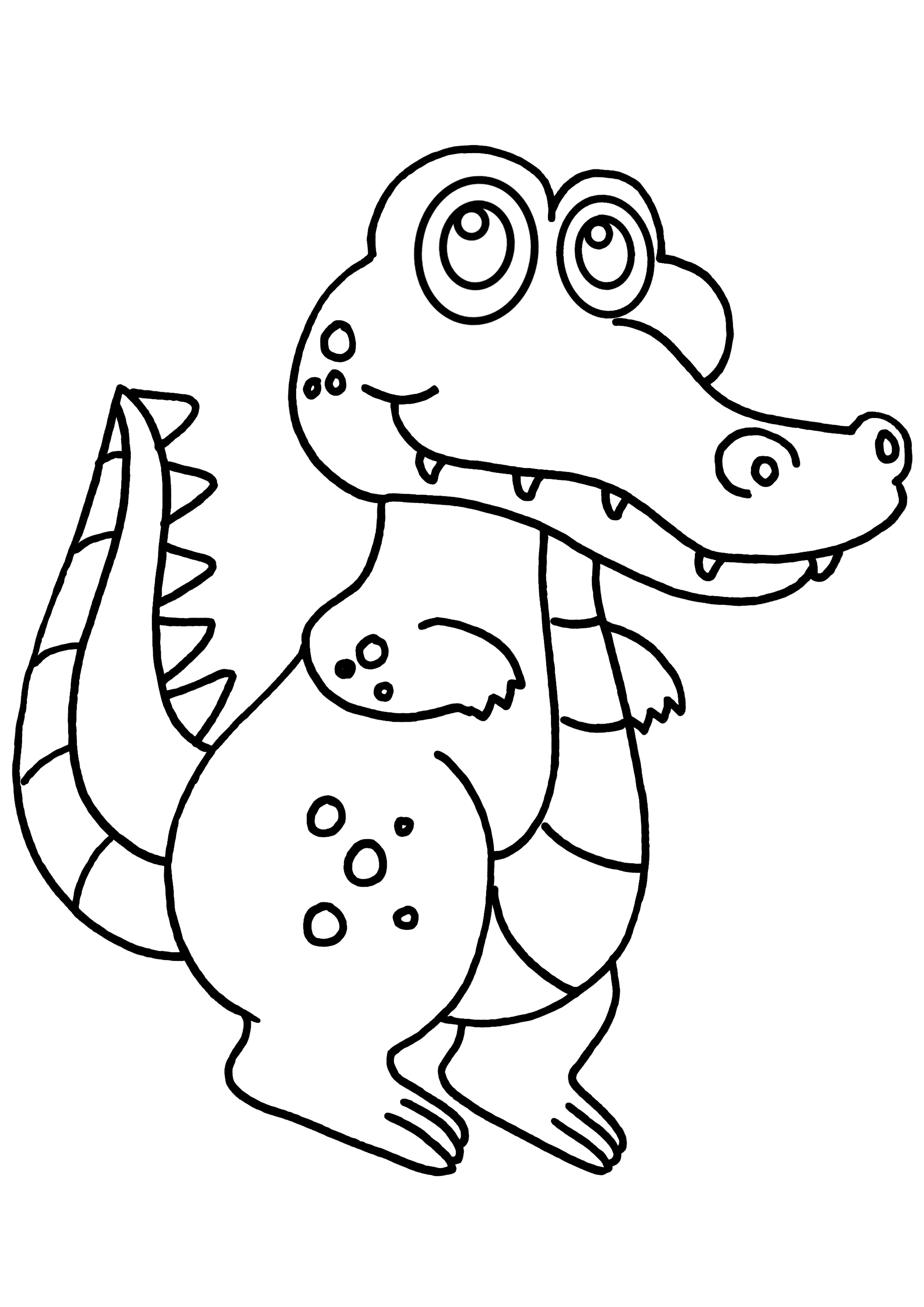 Dessin à colorier: Crocodile (Animaux) #4836 - Coloriages à Imprimer Gratuits