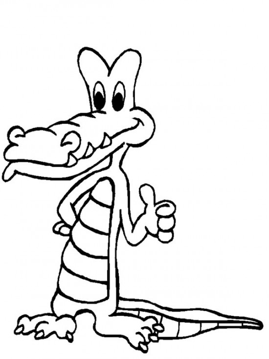 Dessin à colorier: Crocodile (Animaux) #4853 - Coloriages à Imprimer Gratuits