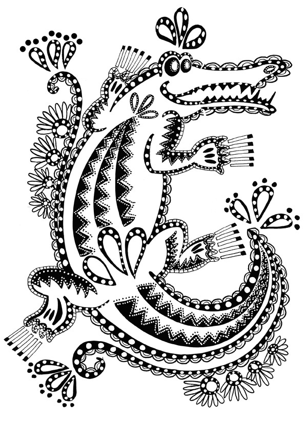 Dessin à colorier: Crocodile (Animaux) #4865 - Coloriages à Imprimer Gratuits