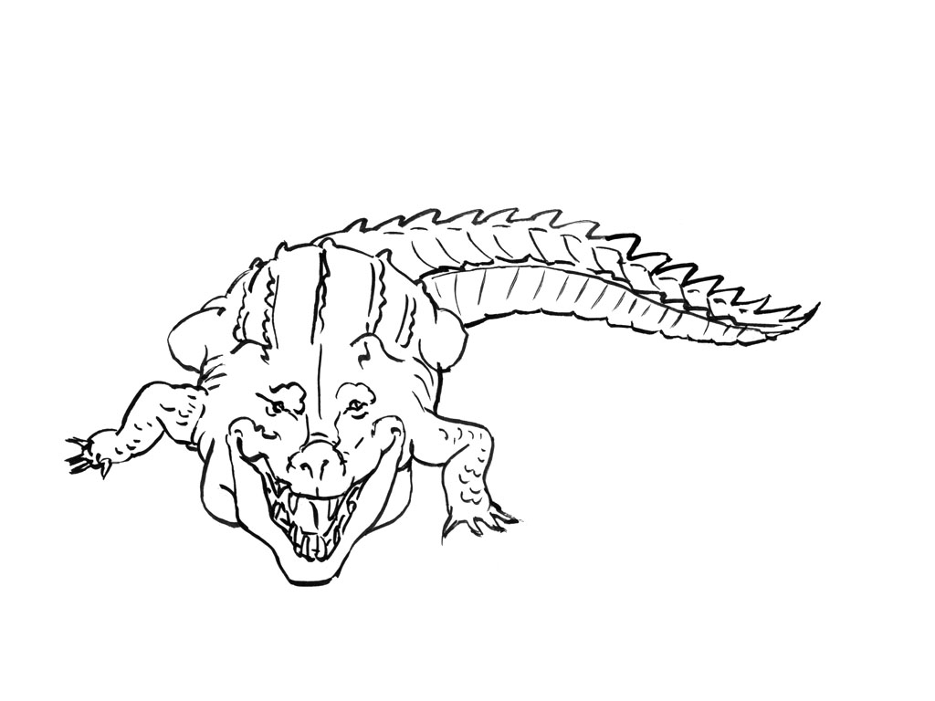 Dessin à colorier: Crocodile (Animaux) #4876 - Coloriages à Imprimer Gratuits