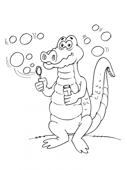 Dessin à colorier: Crocodile (Animaux) #4881 - Coloriages à Imprimer Gratuits