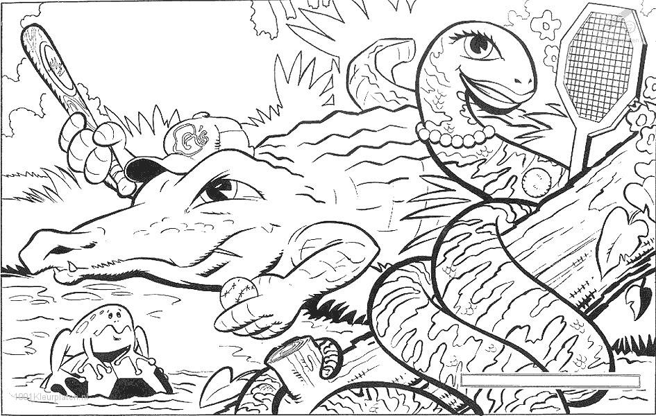 Dessin à colorier: Crocodile (Animaux) #4896 - Coloriages à Imprimer Gratuits