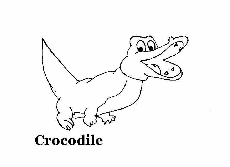 Dessin à colorier: Crocodile (Animaux) #4933 - Coloriages à Imprimer Gratuits