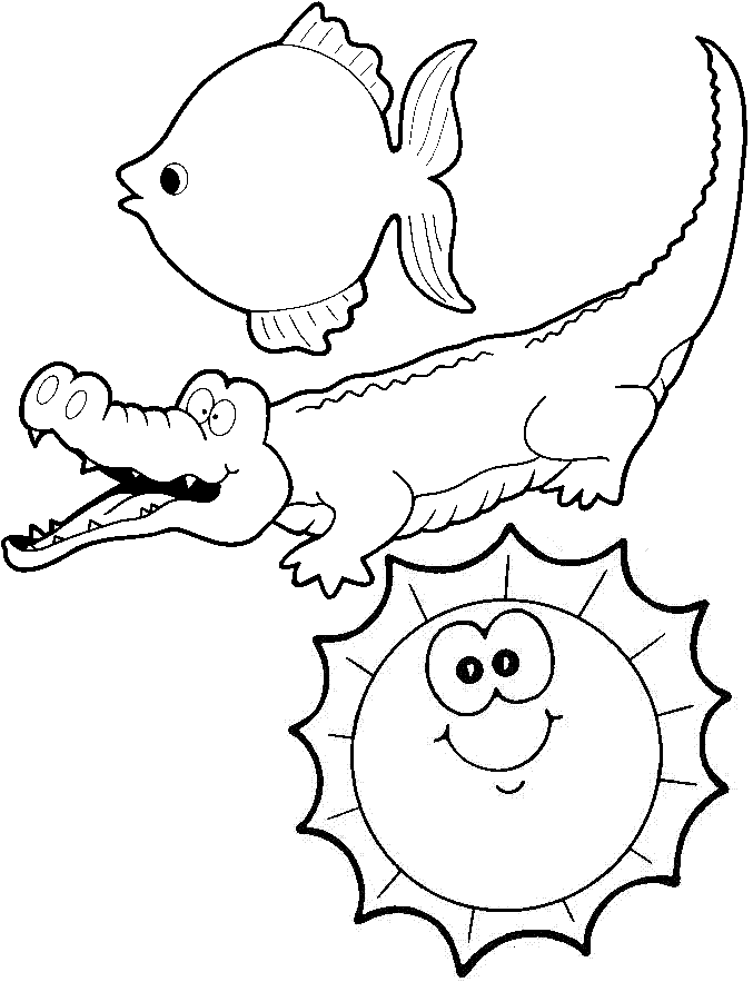Dessin Crocodile #4934 (Animaux) à colorier – Coloriages à imprimer