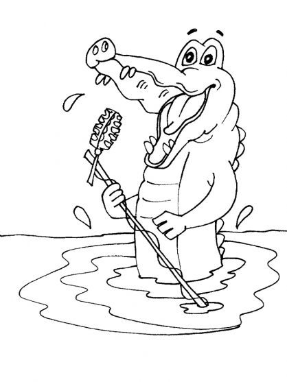 Dessin à colorier: Crocodile (Animaux) #4946 - Coloriages à Imprimer Gratuits