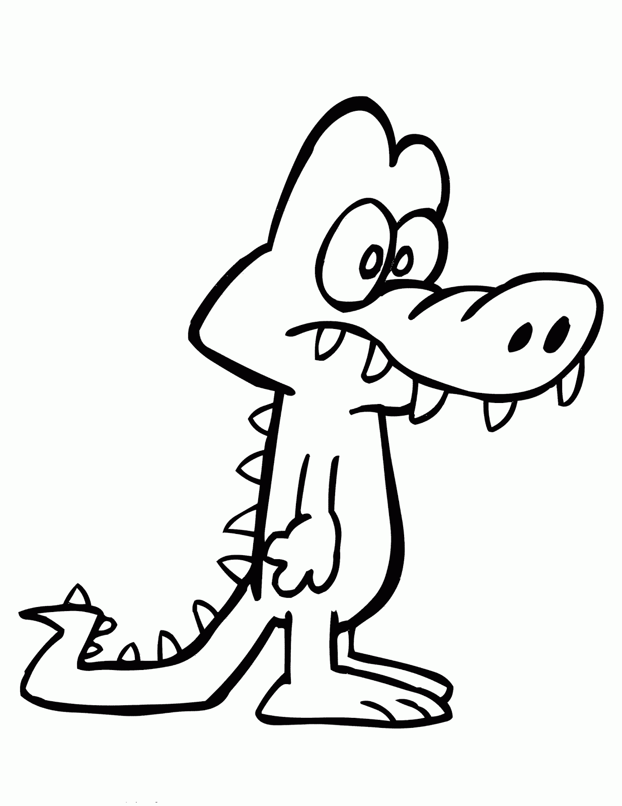 Dessin à colorier: Crocodile (Animaux) #4987 - Coloriages à Imprimer Gratuits